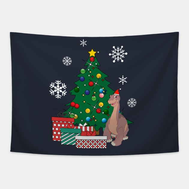 Littlefoot Around The Christmas Tree Land Before Time Tapestry by Nova5