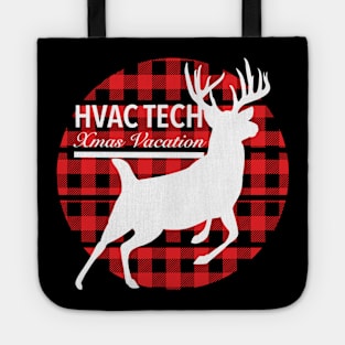 Hvac Tech Xmas Vacation Flannel Tote