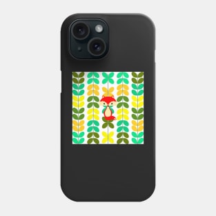 Cute fox and colorful leaves Phone Case
