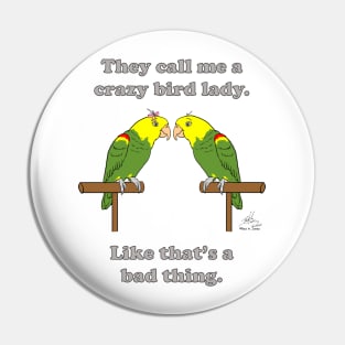 Crazy Bird Lady Double Yellow-headed Amazon Pin