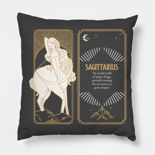 sagittarius zodiac sign Pillow