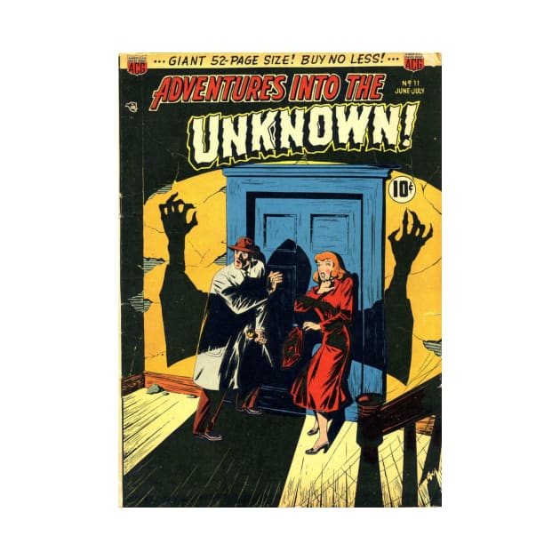 Adventures Into the Unknown Vintage Comic Cover by Brockapulco