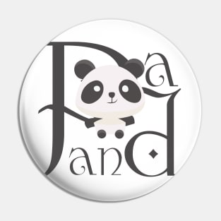 Panda Bear! Cute! happy Panda Pin