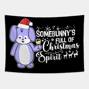 Somebunny's Full of Christmas Spirit Tapestry