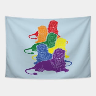 LGBT Gay Pride Lions Tapestry