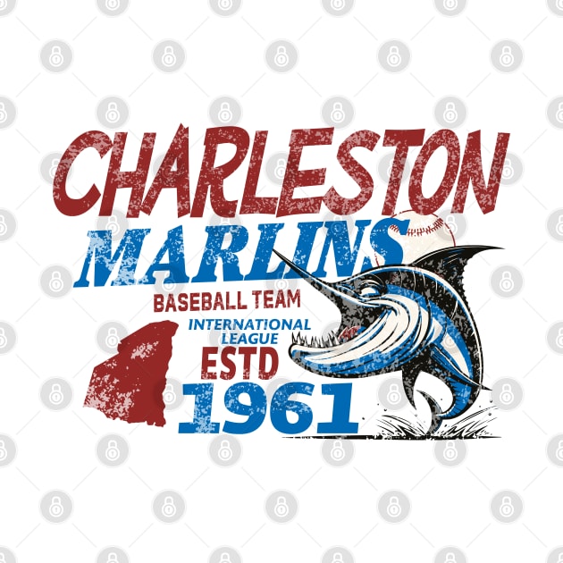 Defunct Charleston Marlins Baseball Team 1961 Distressed by Nostalgia Avenue