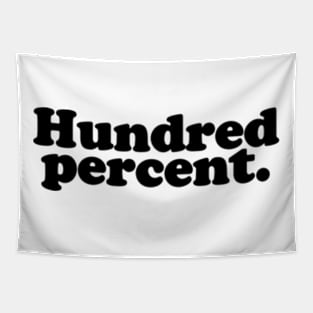 Hundred percent.  [Black Ink] Tapestry