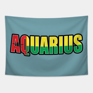 Aquarius Bissau Guinean Horoscope Heritage DNA Flag Tapestry