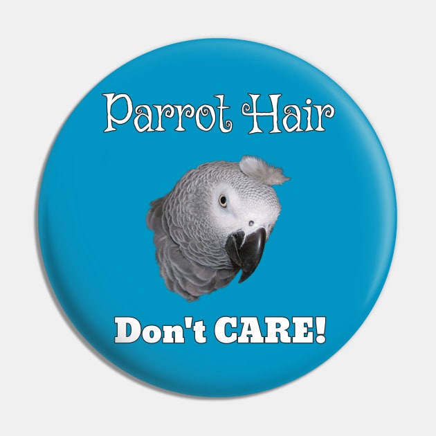 African Grey Parrot Feather Hair Pin by Einstein Parrot