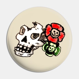 SKULL n ROSES Pin