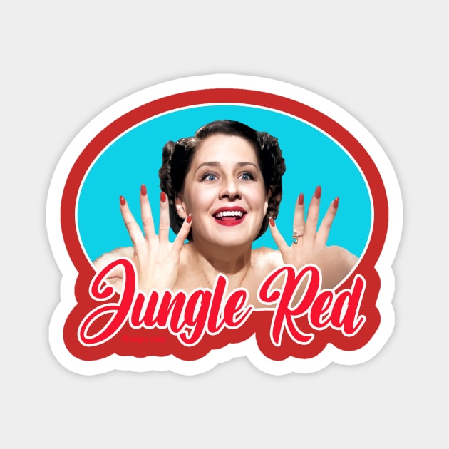 Jungle Red Magnet by Camp.o.rama