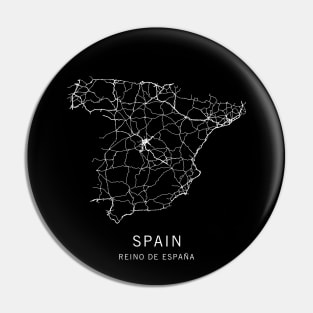 Spain Road Map Pin