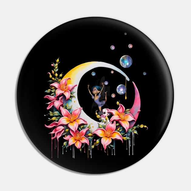 Fairy dancing on the moon Pin by Nicky2342