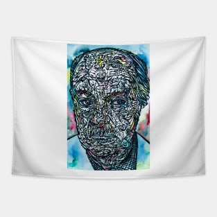 NABOKOV VLADIMIR - watercolor and ink portrait Tapestry