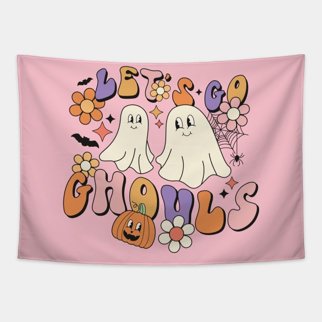 Let's Go Ghouls Tapestry by Erin Decker Creative