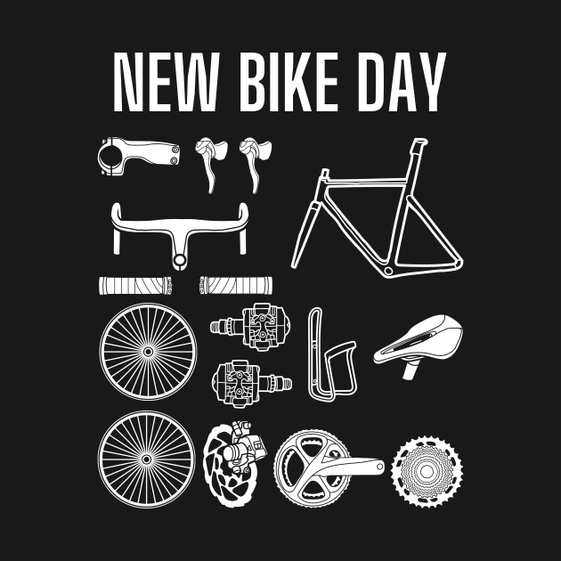 New Bike Day Shirt, Bike Parts Shirt, Bicycle Parts Shirt, nbd shirt, Cycling Gear Shirt, Cycling, Crank, Handlebars, Bike Shirt by CyclingTees