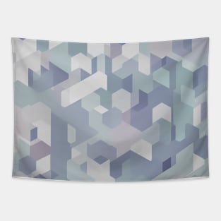 Abstract Geometric Hexagonal Pattern - camouflage Tapestry