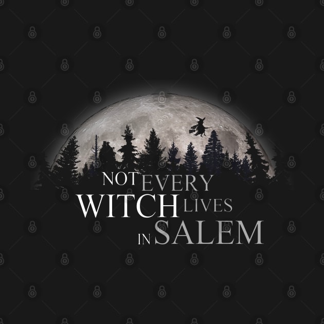 Not Every Witch Lives in Salem Halloween T-Shirt by NerdShizzle