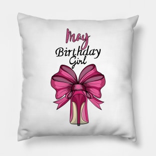 May Birthday Girl Pillow