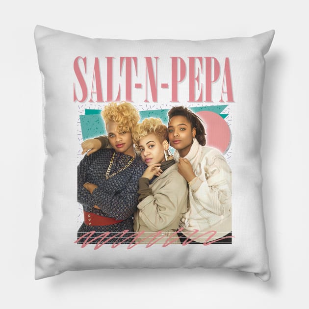 Salt N Pepa / 80s Aesthetic Design Pillow by DankFutura