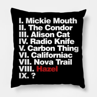 The Circle (Red Hazel White letters) Pillow