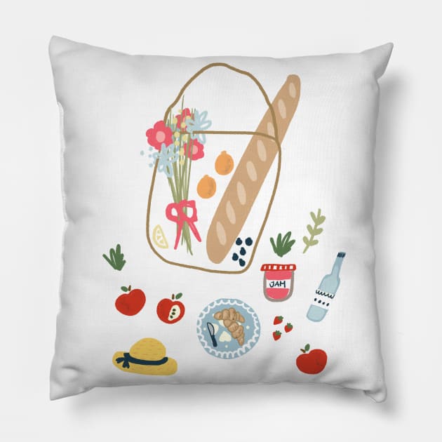 Sunday Picnic Pillow by KathrinLegg