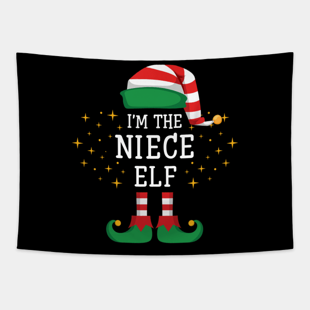 I'm The Niece Elf Matching Family Christmas Pajama Tapestry by Damsin