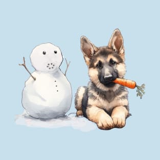 Snow Buddies - German Shepherd T-Shirt