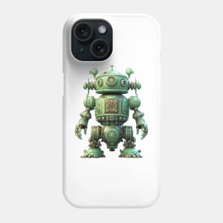 Steampunk Green Robot #6 Phone Case