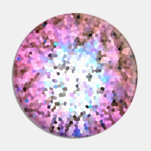 Pastel Pink Pixel Geometric Pattern Pin