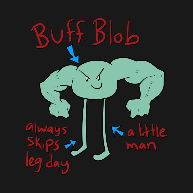 Silly Buff Blob Man by saradaboru