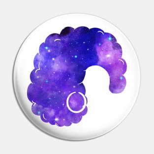 Natural Hair Women with Afro Galaxy Pin