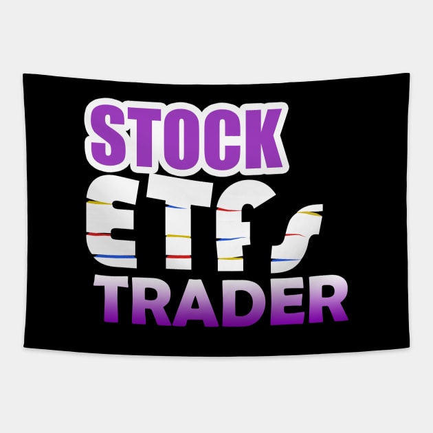 Stock EFTs Trader Tapestry by Proway Design