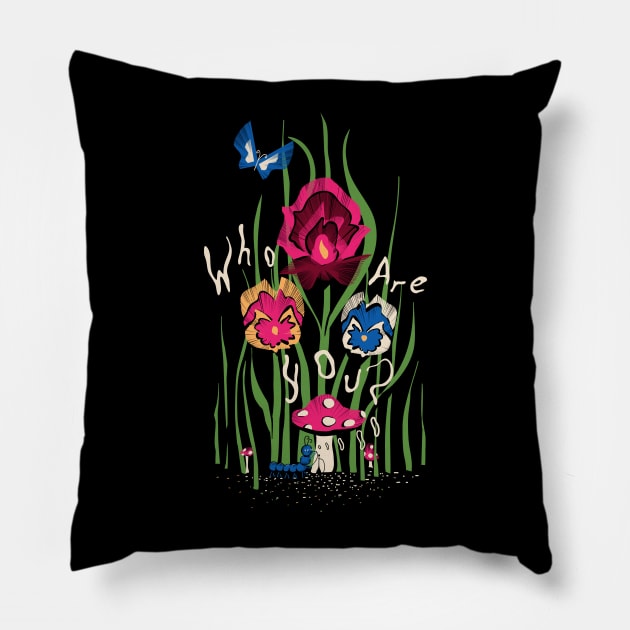 Alice's Secret Garden Pillow by katiestack.art