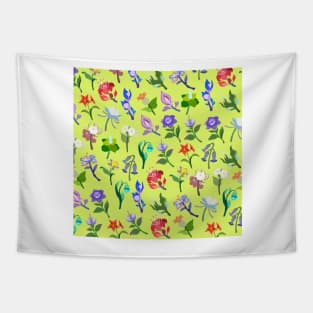 Genshin Impact Flowers Print (Spring Green) Tapestry