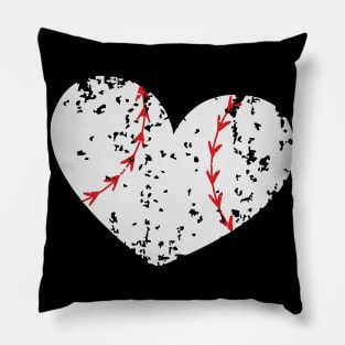 Baseball Heart Pillow