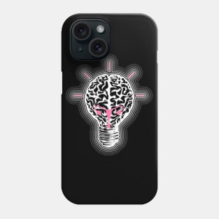 Light bulb brain, feminine creative idea, feminine thinking power Phone Case