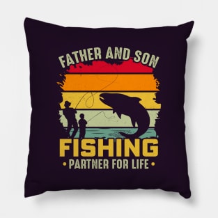 Father And Son Fishing Partner For Life Pillow