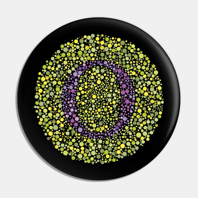 Letter O Ishihara Test Pin by CorneaDesigns