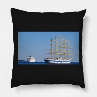 Old vs new ships royal clipper Pillow