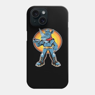 Anime Cartoon Unique Rhino Superhero Art Style Phone Case