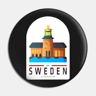 Sweden, Stockholm, sticker Pin