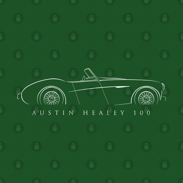 Austin Healey 100 - profile stencil, white by mal_photography