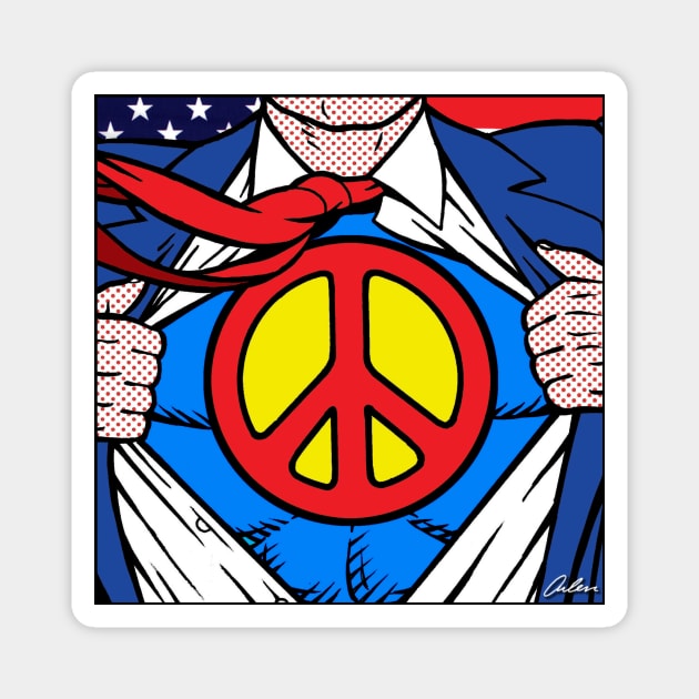 SUPER-PEACE Magnet by ArlenSchumer