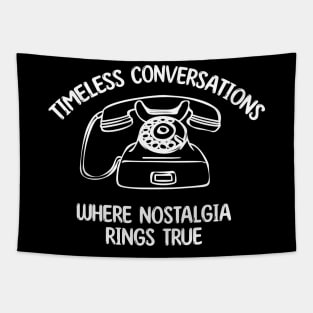 Echoes of Nostalgia - Timeless Conversations Telephone Tapestry