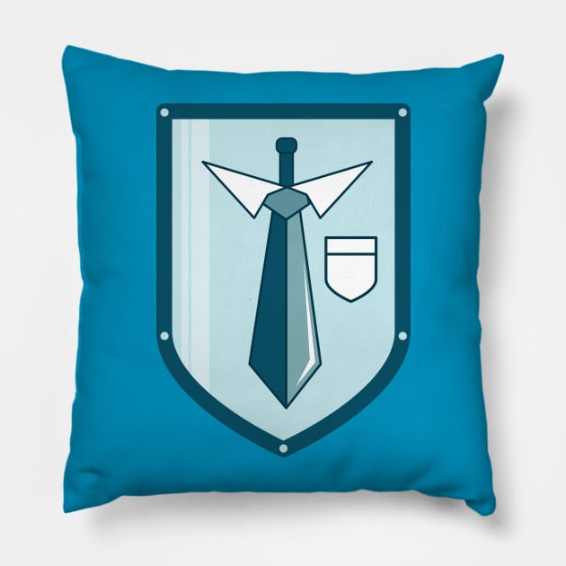 Shield and Tie Pillow by dungeondads