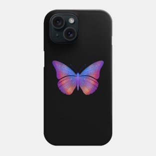 Butterfly design created using line art - colorful background version Phone Case