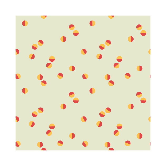 Scattered Dots Minimalist Geometric Pattern - Bright Colorful Ecru by Charredsky