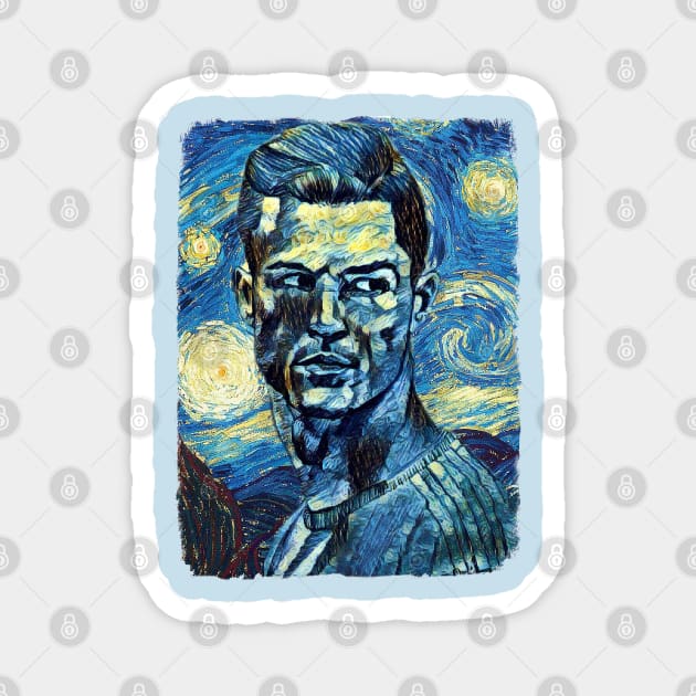 Cristiano Ronaldo Van Gogh Style Magnet by todos