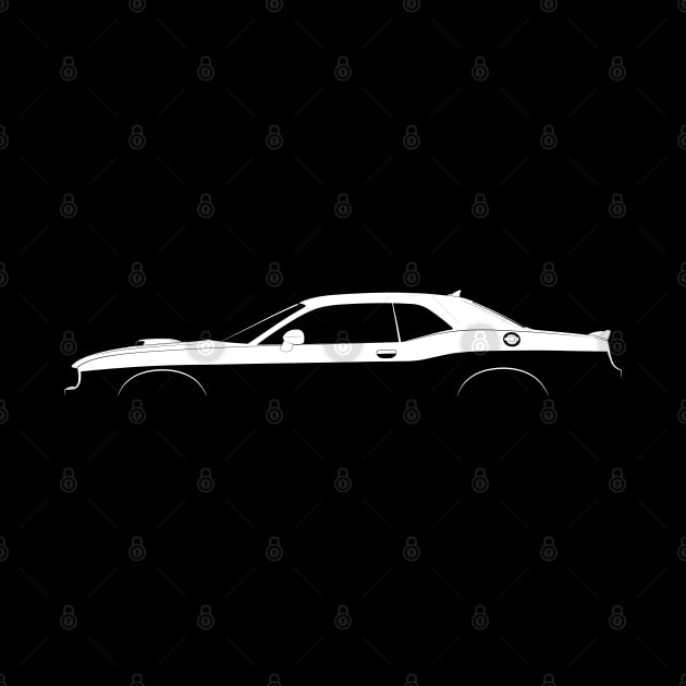 Dodge Challenger 392 HEMI Scat Pack Shaker Silhouette by Car-Silhouettes